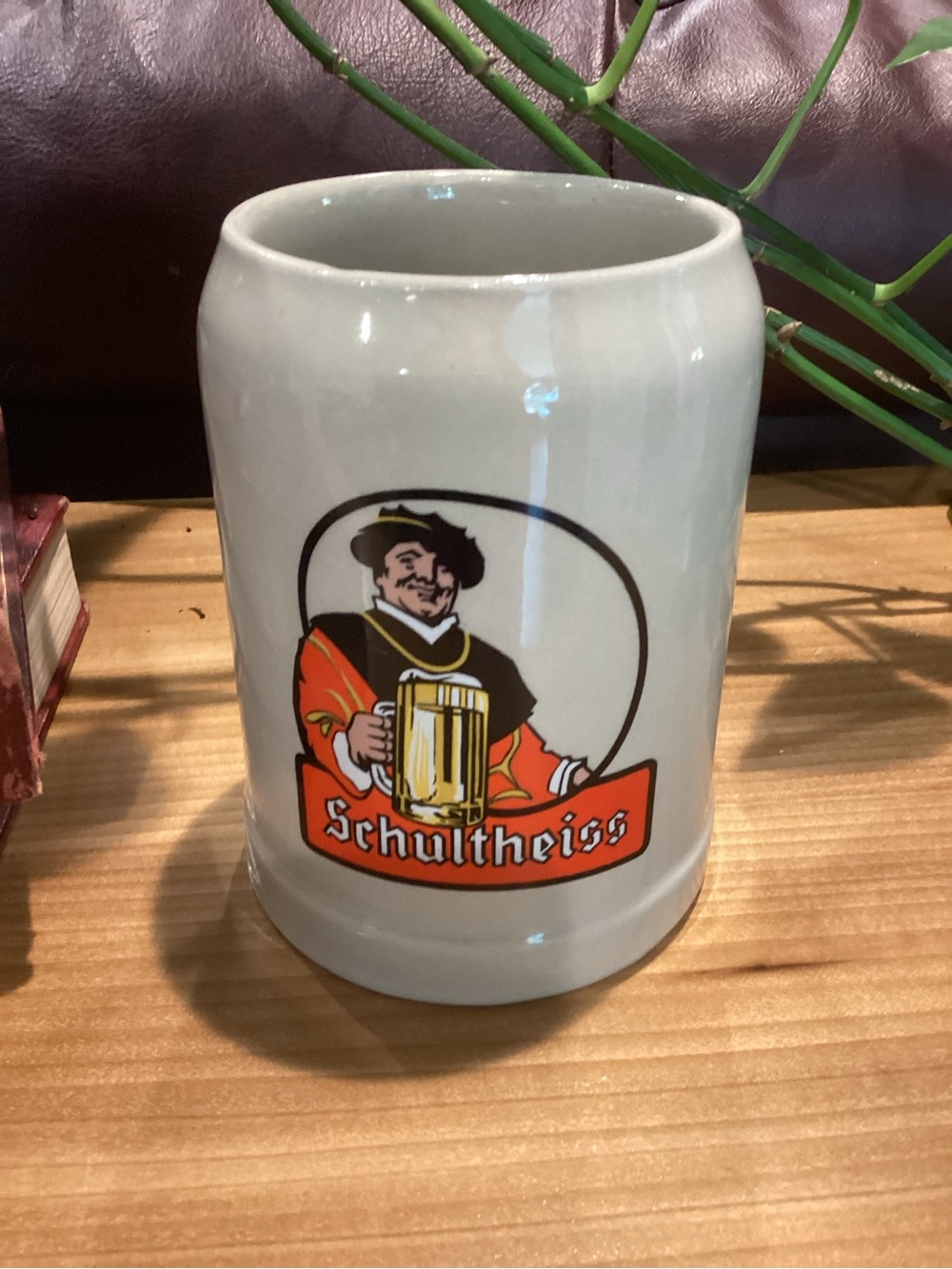 1970s Schultheiss Logo West German Ceramic Beer Stein